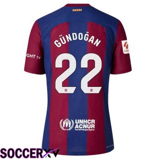 FC Barcelona (GÜNDOĞAN 22) Soccer Jersey Home Blue Red 2023/2024