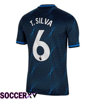 FC Chelsea (T. Silva 6) Soccer Jersey Away Blue 2023/2024