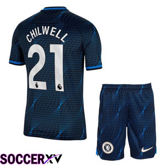 FC Chelsea (Chilwell 21) Kids Soccer Jersey Away Blue 2023/2024