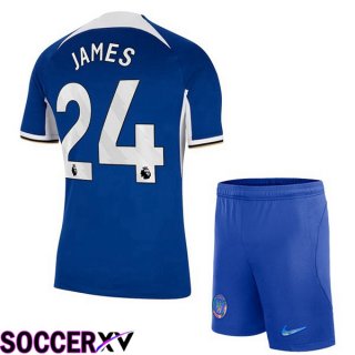 FC Chelsea (James 24) Kids Soccer Jersey Home Blue 2023/2024