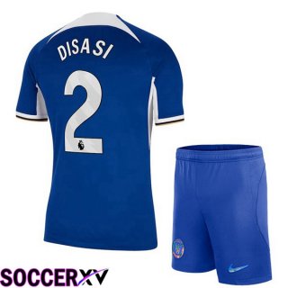 FC Chelsea (Disasi 2) Kids Soccer Jersey Home Blue 2023/2024