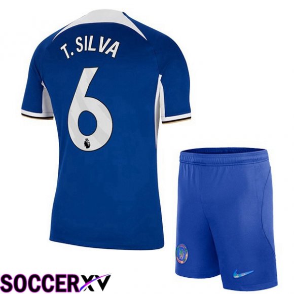 FC Chelsea (T. Silva 6) Kids Soccer Jersey Home Blue 2023/2024