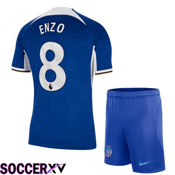 FC Chelsea (Enzo 8) Kids Soccer Jersey Home Blue 2023/2024