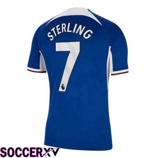 FC Chelsea (Sterling 7) Soccer Jersey Home Blue 2023/2024