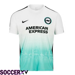 FC Brighton Soccer Jersey EUFA White Green 2023/2024