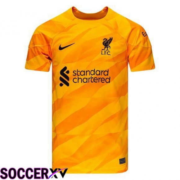 FC Liverpool Goalkeeper Soccer Jersey Orange 2023/2024