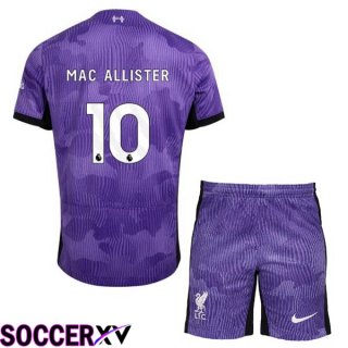 FC Liverpool (MAC ALLISTER 10) Kids Soccer Jersey Third Purple 2023/2024