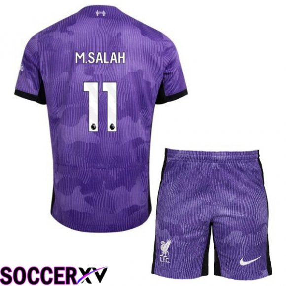 FC Liverpool (M.SALAH 11) Kids Soccer Jersey Third Purple 2023/2024