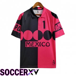 Mexico Retro Goalkeeper Soccer Jersey Black/Pink 1998