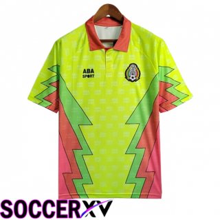 Mexico Retro Goalkeeper Soccer Jersey Green/Blue