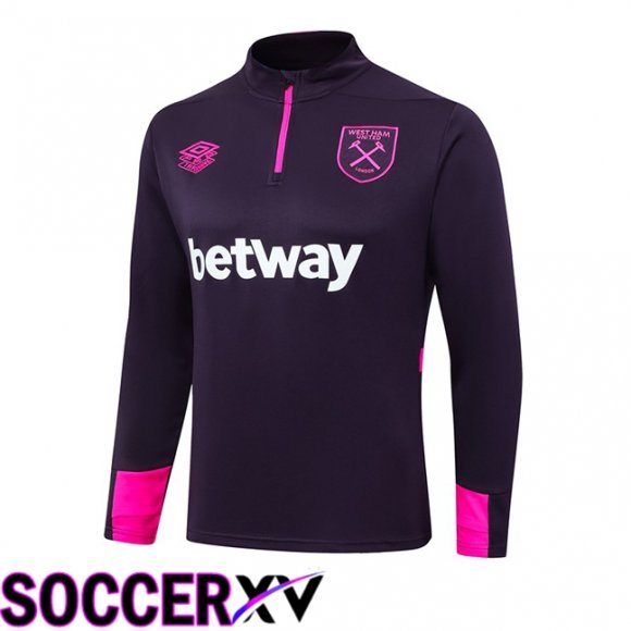 West Ham United Training Sweatshirt Purple 2024/2025