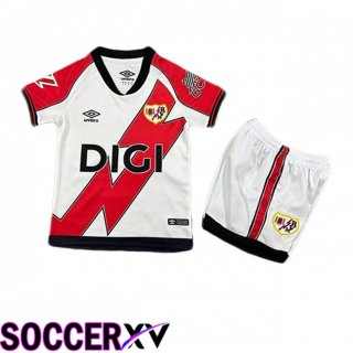 Maillot de Foot Rayo Vallecano Enfant Domicile Rouge Blanc 2025/2026