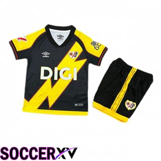 Maillot de Foot Rayo Vallecano Enfant Third Noir Jaune 2025/2026