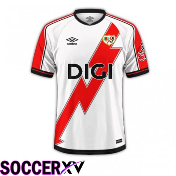 Maillot de Foot Rayo Vallecano Domicile Rouge Blanc 2025/2026