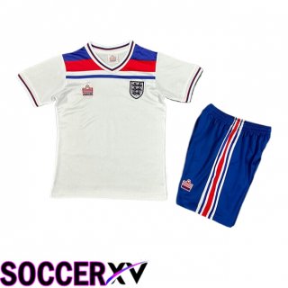 England Retro Kids Home Soccer Jersey 1982