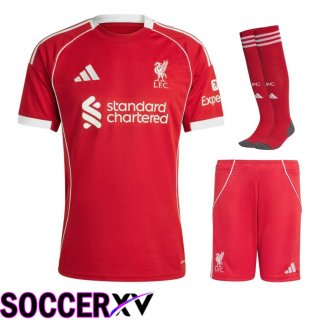 Ensemble Maillot Foot Liverpool Domicile (Shorts + Chaussettes) 2025/2026