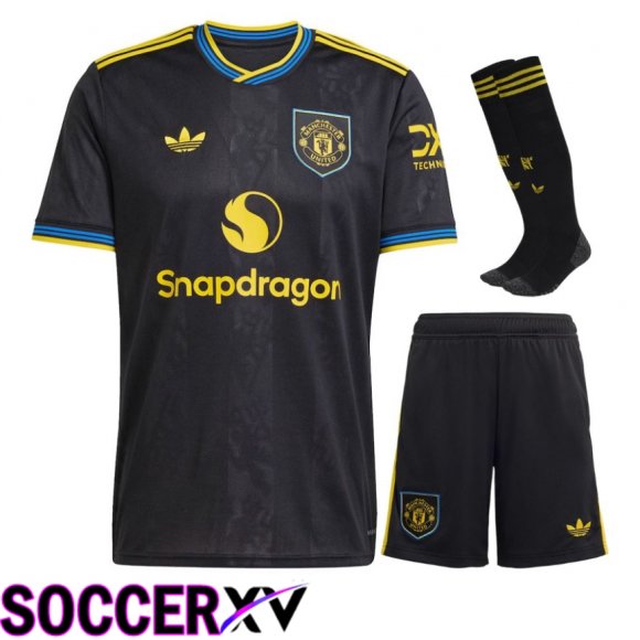 Ensemble Maillot Foot Manchester United Third (Shorts + Chaussettes) 2025/2026
