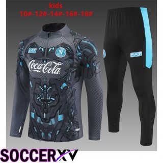Ensemble Survetement de Foot SSC Naples Enfant Gris 2025/2026