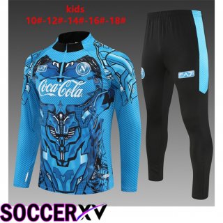 Ensemble Survetement de Foot SSC Naples Enfant Bleu 2025/2026