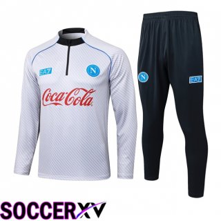 Ensemble Survetement de Foot SSC Naples Blanc 2025/2026