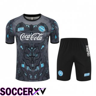 Ensemble Training T-Shirts SSC Naples + Shorts Noir 2025/2026