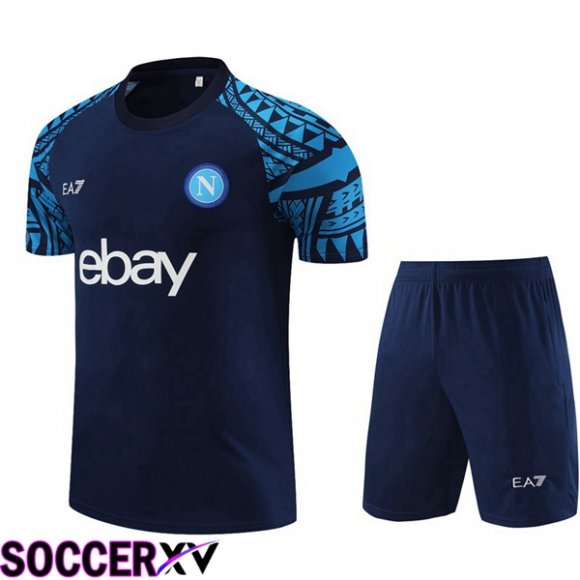 SSC Napoli Training T Shirt + Shorts Royal Blue 2023/2024