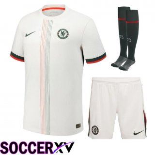 Ensemble Maillot Foot Chelsea Exterieur (Shorts + Chaussettes) 2025/2026
