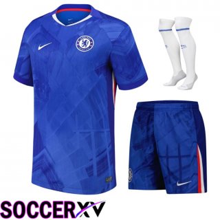 Ensemble Maillot Foot Chelsea Domicile (Shorts + Chaussettes) 2025/2026