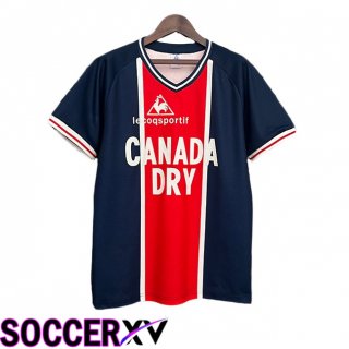 Maillot de Foot Paris PSG Retro Domicile Bleu Royal Rouge 1973-1974