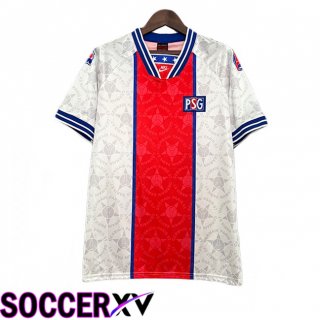 Maillot de Foot Paris PSG Retro Exterieur Blanc 1994-1995