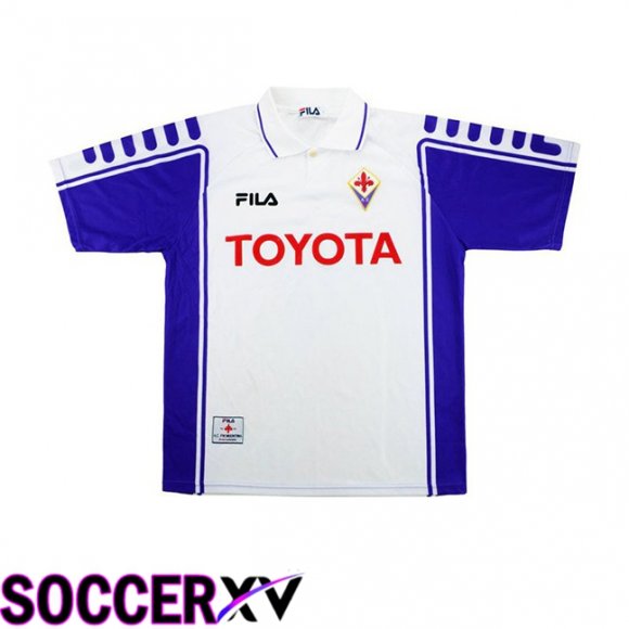 Maillot de Foot ACF Fiorentina Retro Exterieur Blanc 1999-2000