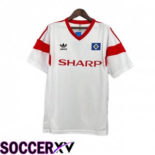 Maillot de Foot Hamburger SV Retro Domicile Blanc 1988-1989
