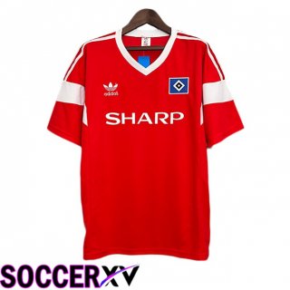 Maillot de Foot Hamburger SV Retro Exterieur Rouge 1988-1989