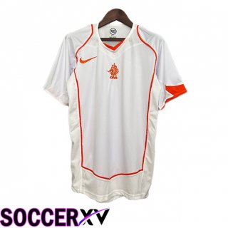 Maillot de Foot Pays-Bas Retro Exterieur Blanc 2004
