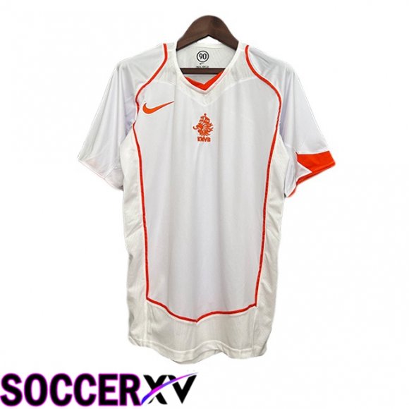 Maillot de Foot Pays-Bas Retro Exterieur Blanc 2004