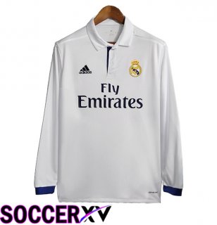 Real Madrid Retro Home Soccer Jersey Long sleeve 2016/2017