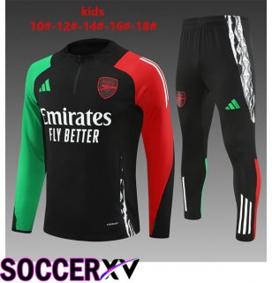 Arsenal Kids kit Training Tracksuit Black Green Red 2024/2025