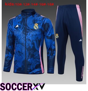 Real Madrid Kids kit Training Jacket Suit Blue Royal 2024/2025