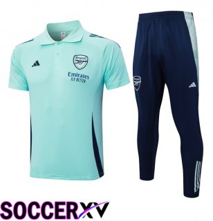 Arsenal Soccer Polo + Training Pants Green 2024/2025