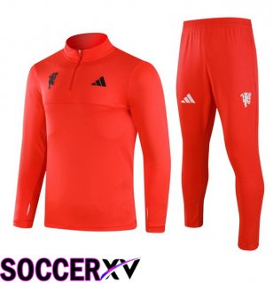 Manchester United kit Training Tracksuit Red 2024/2025