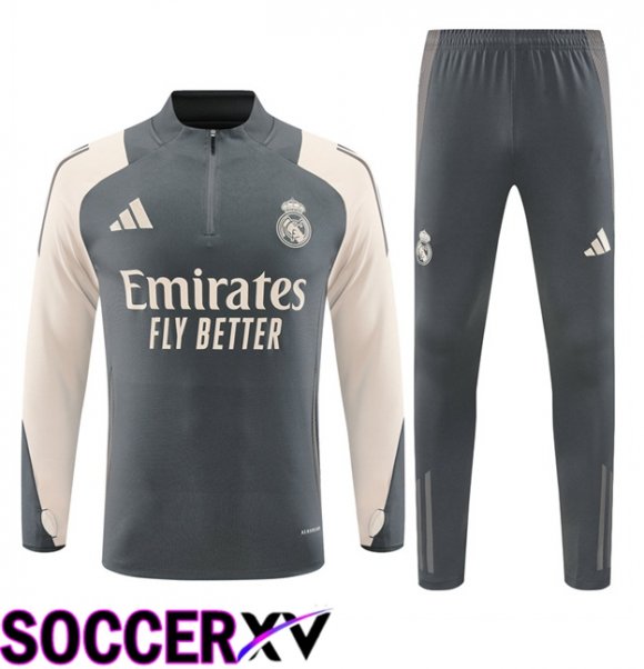 Real Madrid kit Training Tracksuit Grey 2024/2025