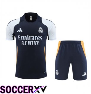 Real Madrid kit Training T Shirt + Shorts Blue Royal 2024/2025