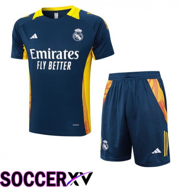 Real Madrid kit Training T Shirt + Shorts Blue Royal 2024/2025