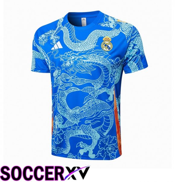 Real Madrid Training T Shirt Blue 2024/2025