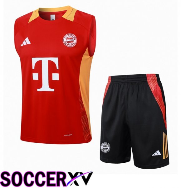 Bayern Munich Gilet Soccer + Shorts Red 2024/2025