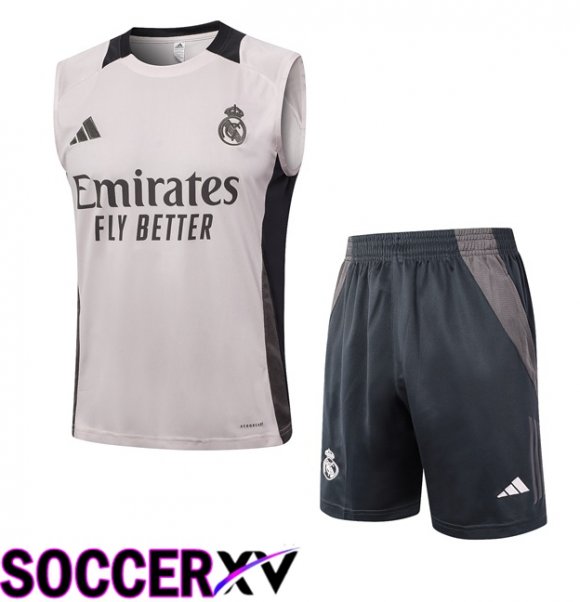 Real Madrid Gilet Soccer + Shorts Grey 2024/2025