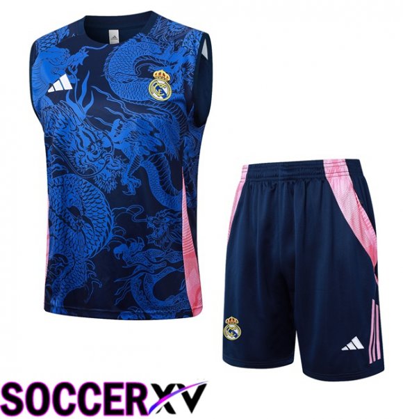 Real Madrid Gilet Soccer + Shorts Blue Royal 2024/2025