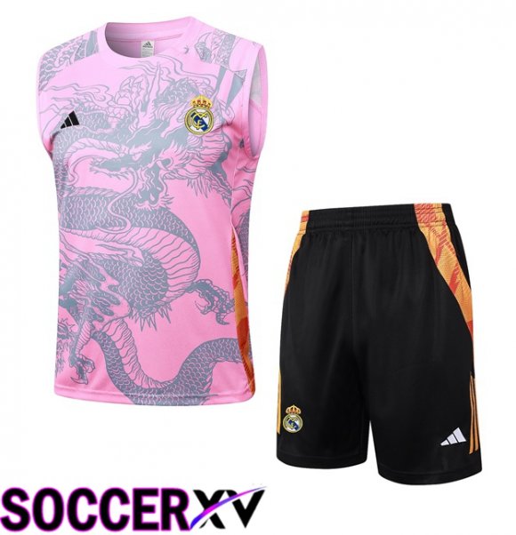 Real Madrid Gilet Soccer + Shorts Pink 2024/2025