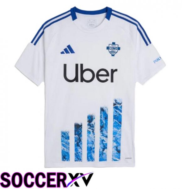 Como 1907 Away Soccer Jersey White 2024/2025