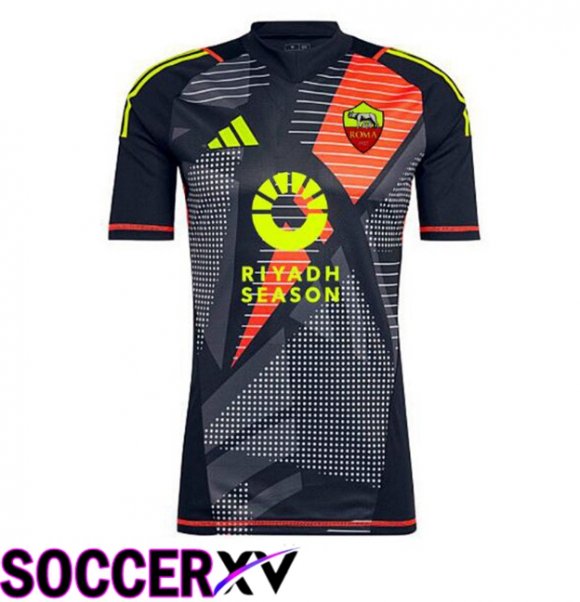 AS Rome Goalkeeper Soccer Jersey Black 2024/2025